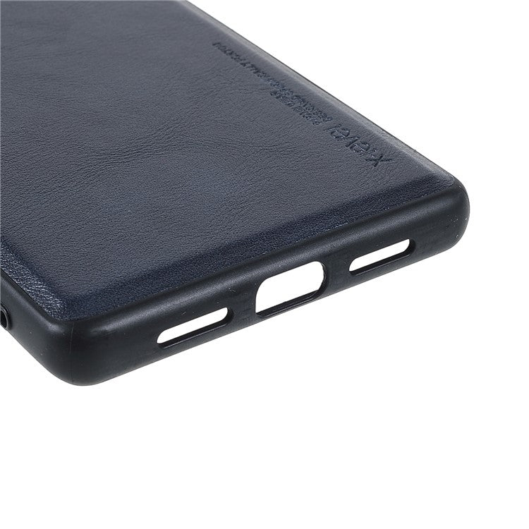 X-LEVEL Vintage Style Light Slim PU Leather Coated TPU Protective Cover Shell for Google Pixel 6 Pro - Blue