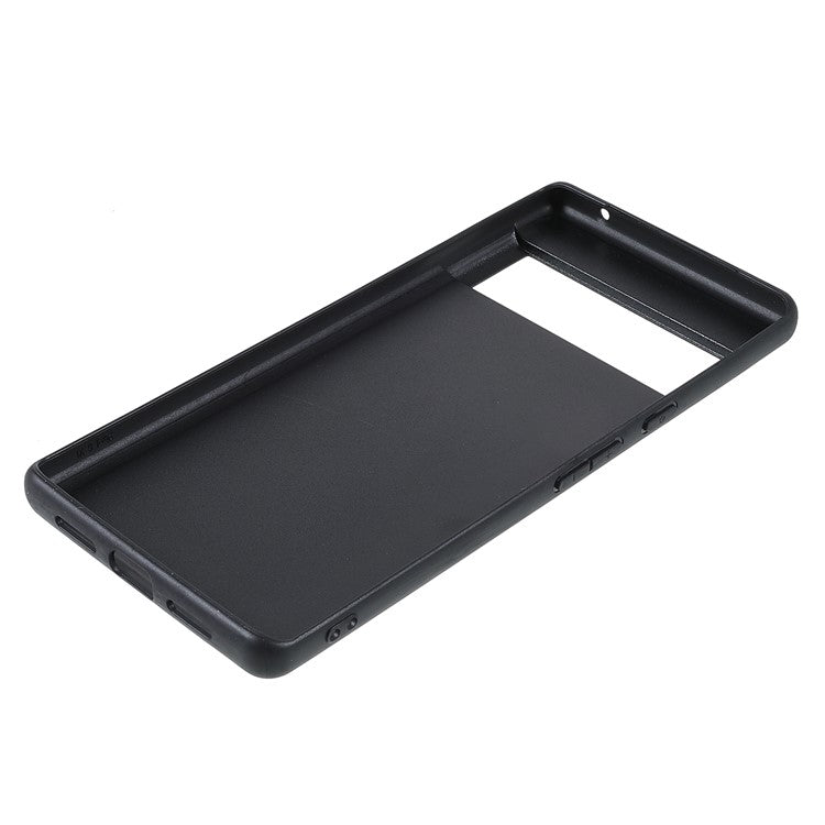 X-LEVEL Vintage Style Light Slim PU Leather Coated TPU Protective Cover Shell for Google Pixel 6 Pro - Blue