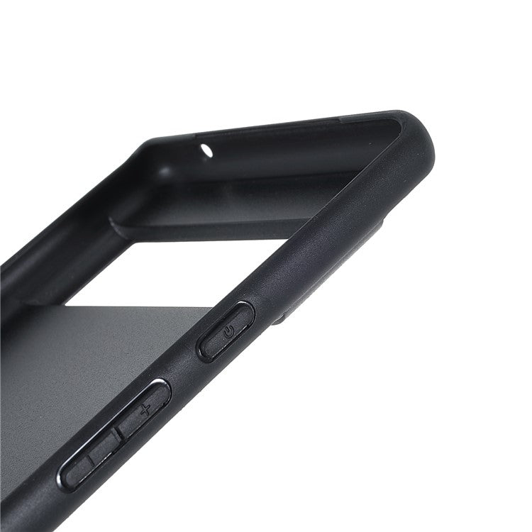 X-LEVEL Vintage Style Light Slim PU Leather Coated TPU Protective Cover Shell for Google Pixel 6 Pro - Blue