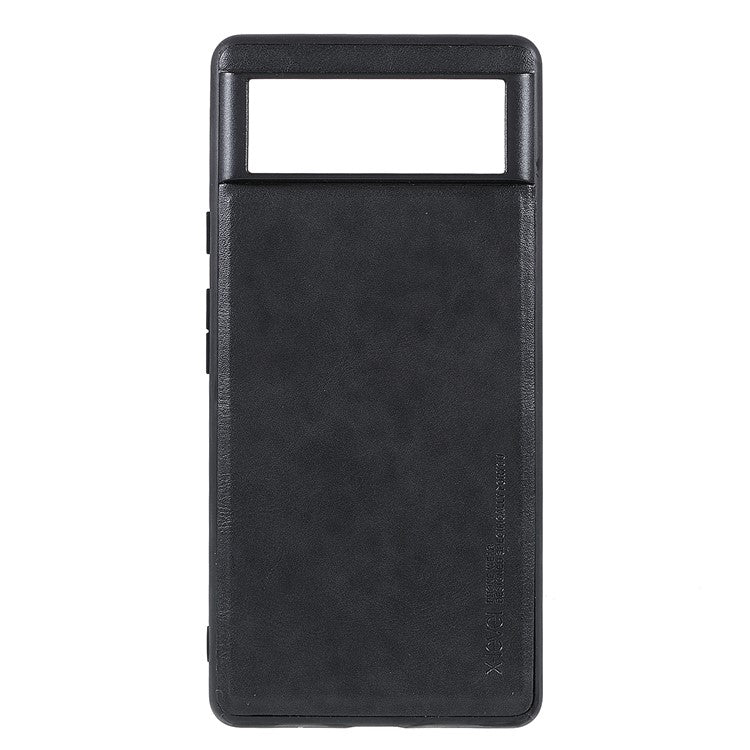X-LEVEL Vintage Style Scratch-resistant PU Leather Coated TPU Durable Protective Cover for Google Pixel 6 - Black