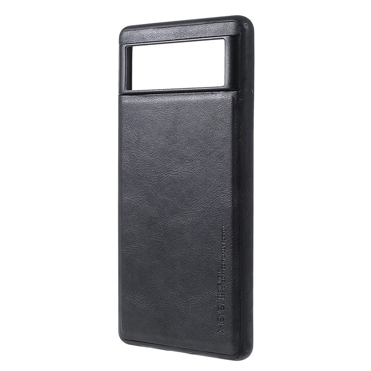 X-LEVEL Vintage Style Scratch-resistant PU Leather Coated TPU Durable Protective Cover for Google Pixel 6 - Black