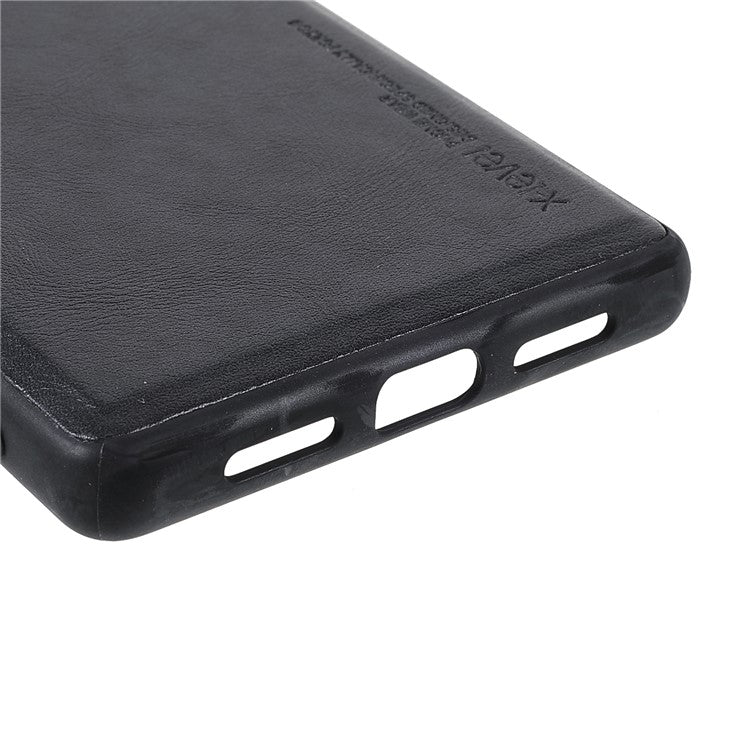 X-LEVEL Vintage Style Scratch-resistant PU Leather Coated TPU Durable Protective Cover for Google Pixel 6 - Black