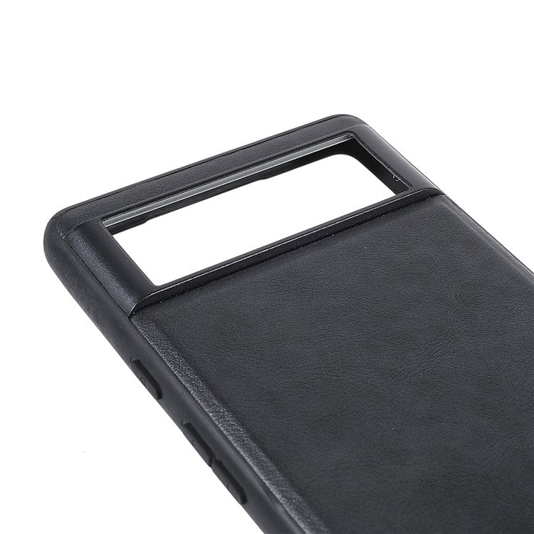 X-LEVEL Vintage Style Scratch-resistant PU Leather Coated TPU Durable Protective Cover for Google Pixel 6 - Black