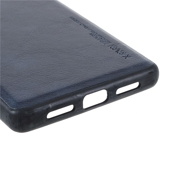 X-LEVEL Vintage Style Scratch-resistant PU Leather Coated TPU Durable Protective Cover for Google Pixel 6 - Blue