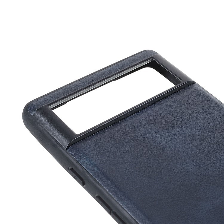 X-LEVEL Vintage Style Scratch-resistant PU Leather Coated TPU Durable Protective Cover for Google Pixel 6 - Blue