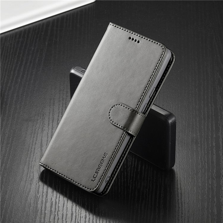 LC.IMEEKE Folio Stand PU Leather Wallet Flip Protective Phone Case Cover for Google Pixel 6 Pro - Grey