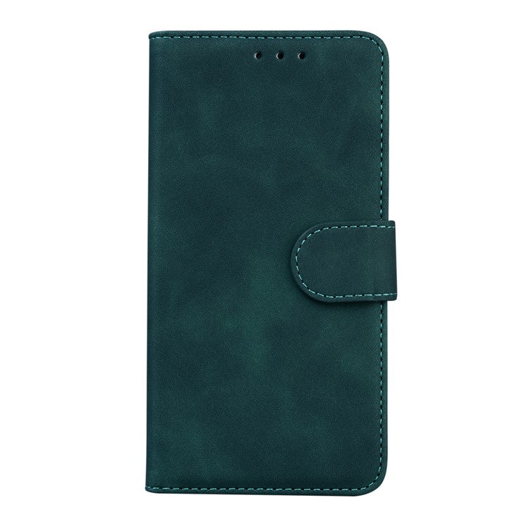 Solid Color Phone Case Stand Wallet Premium PU Leather Dual-sided Magnetic Closure Cover Shell for Google Pixel 6 - Green