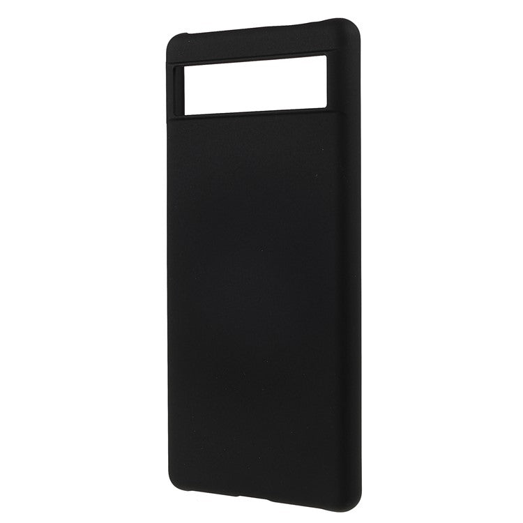 Anti-dust Glossy Surface Rubberized Hard PC Phone Covering Protective Phone Case for Google Pixel 6a - Black