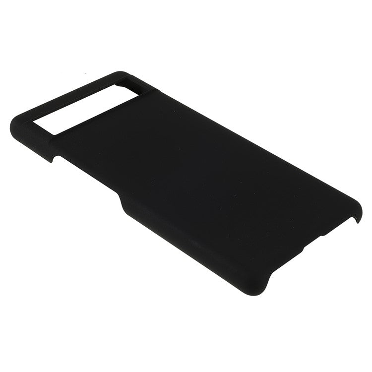 Anti-dust Glossy Surface Rubberized Hard PC Phone Covering Protective Phone Case for Google Pixel 6a - Black