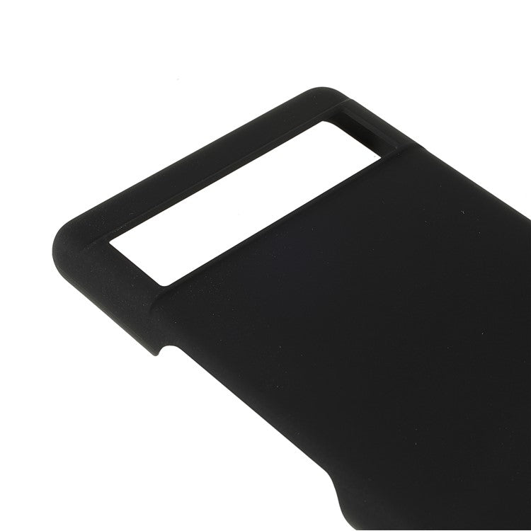 Anti-dust Glossy Surface Rubberized Hard PC Phone Covering Protective Phone Case for Google Pixel 6a - Black