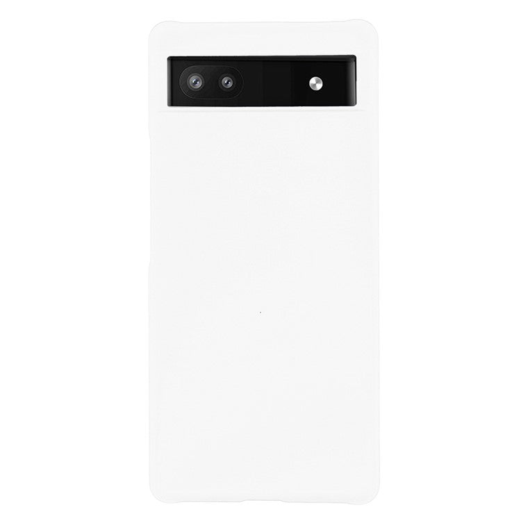 Anti-dust Glossy Surface Rubberized Hard PC Phone Covering Protective Phone Case for Google Pixel 6a - White