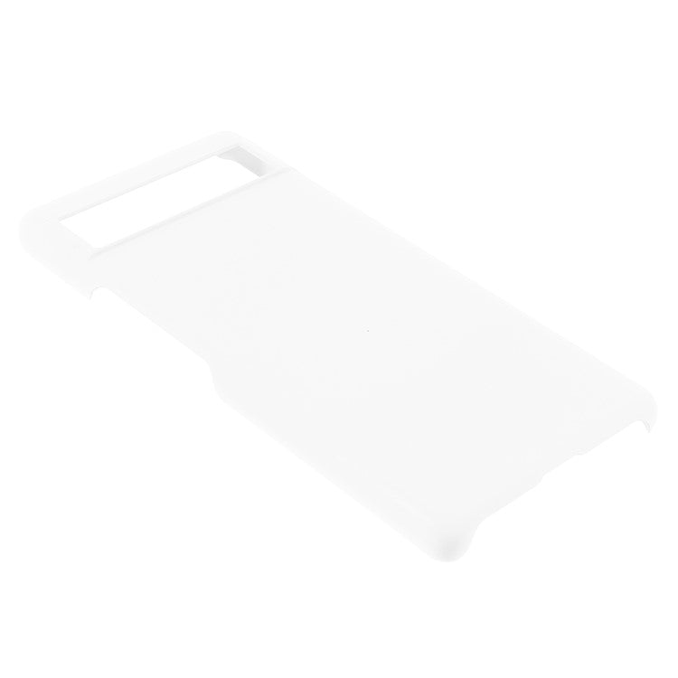 Anti-dust Glossy Surface Rubberized Hard PC Phone Covering Protective Phone Case for Google Pixel 6a - White