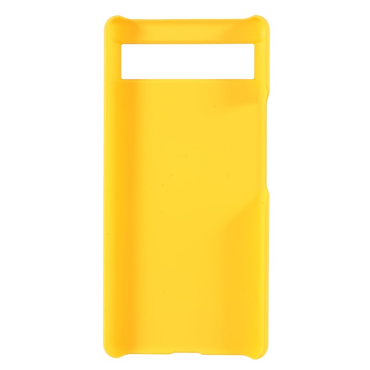 Anti-dust Glossy Surface Rubberized Hard PC Phone Covering Protective Phone Case for Google Pixel 6a - Yellow