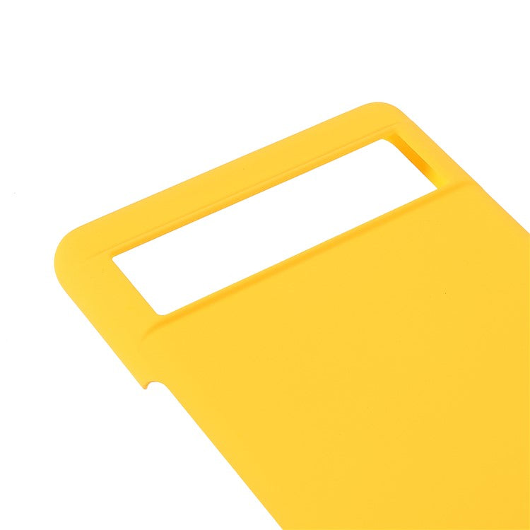 Anti-dust Glossy Surface Rubberized Hard PC Phone Covering Protective Phone Case for Google Pixel 6a - Yellow