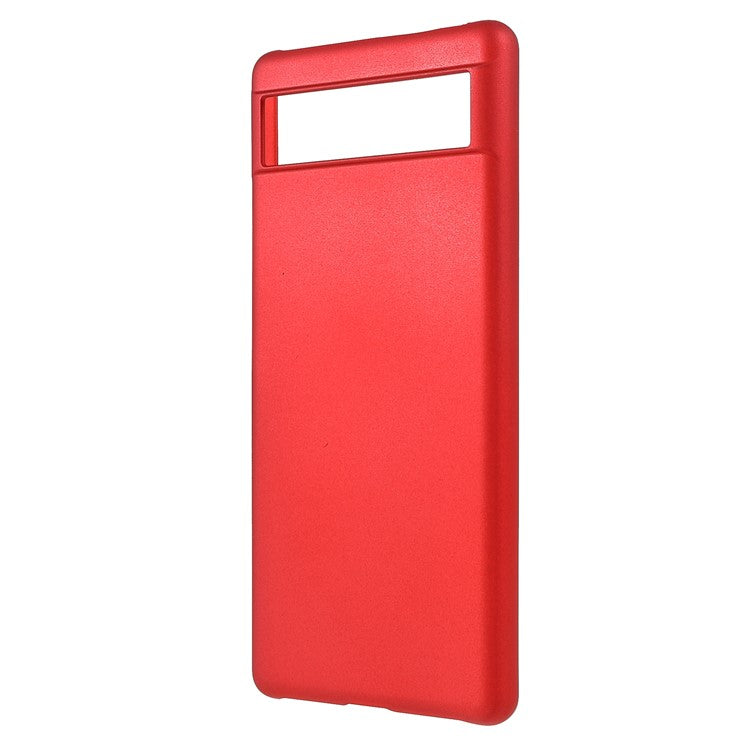 Anti-dust Glossy Surface Rubberized Hard PC Phone Covering Protective Phone Case for Google Pixel 6a - Red