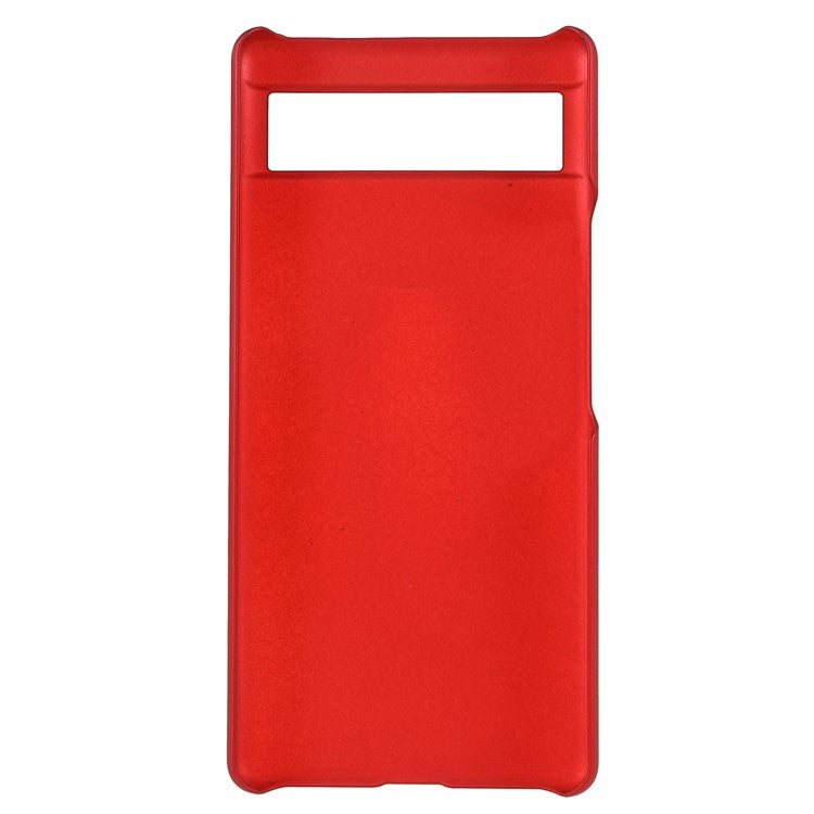 Anti-dust Glossy Surface Rubberized Hard PC Phone Covering Protective Phone Case for Google Pixel 6a - Red