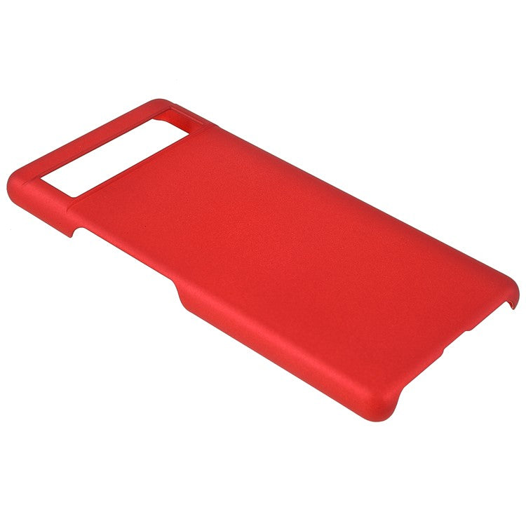 Anti-dust Glossy Surface Rubberized Hard PC Phone Covering Protective Phone Case for Google Pixel 6a - Red