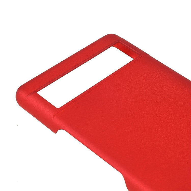 Anti-dust Glossy Surface Rubberized Hard PC Phone Covering Protective Phone Case for Google Pixel 6a - Red