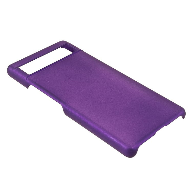 Anti-dust Glossy Surface Rubberized Hard PC Phone Covering Protective Phone Case for Google Pixel 6a - Purple