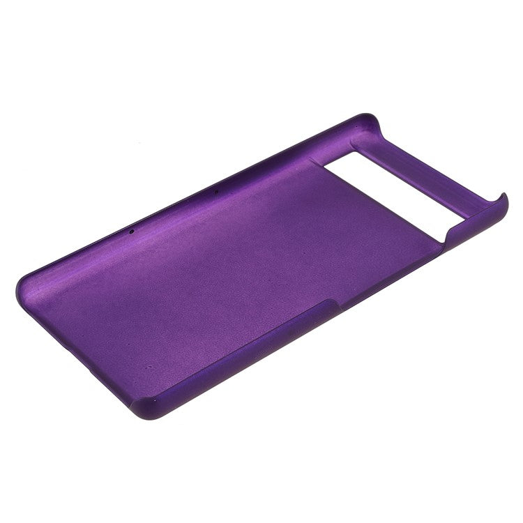 Anti-dust Glossy Surface Rubberized Hard PC Phone Covering Protective Phone Case for Google Pixel 6a - Purple