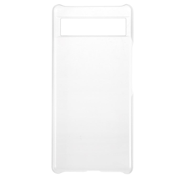 Anti-dust Glossy Surface Rubberized Hard PC Phone Covering Protective Phone Case for Google Pixel 6a - Transparent