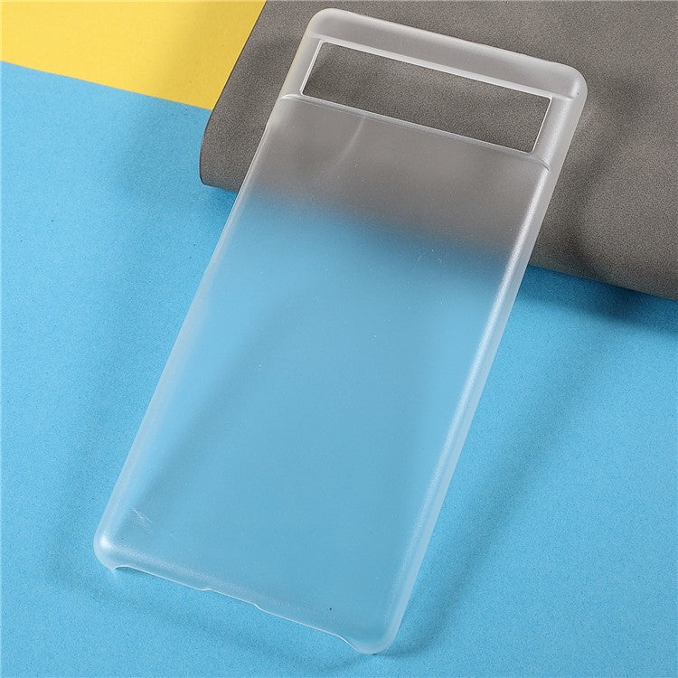 Anti-dust Glossy Surface Rubberized Hard PC Phone Covering Protective Phone Case for Google Pixel 6a - Transparent