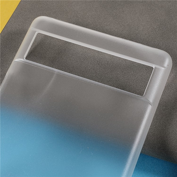 Anti-dust Glossy Surface Rubberized Hard PC Phone Covering Protective Phone Case for Google Pixel 6a - Transparent