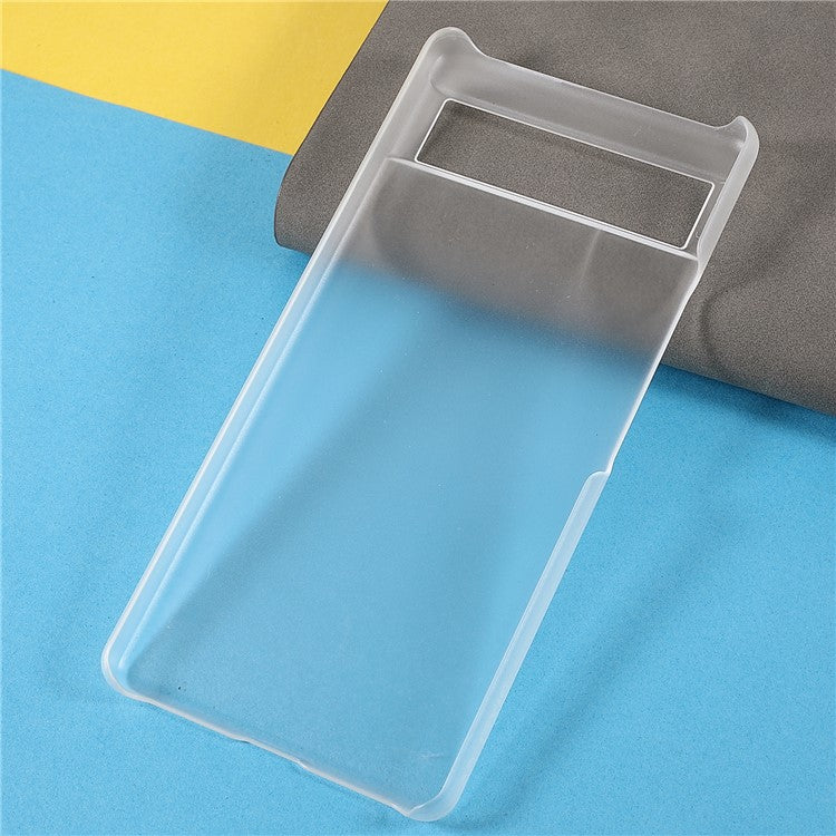 Anti-dust Glossy Surface Rubberized Hard PC Phone Covering Protective Phone Case for Google Pixel 6a - Transparent