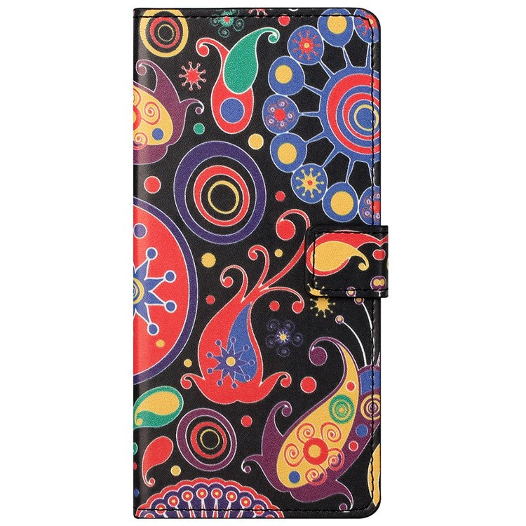 Pattern Printing TPU + PU Leather Stand Magnetic Closure Flip Case with Card Slots and Cash Pocket for Google Pixel 6a - Color Combos