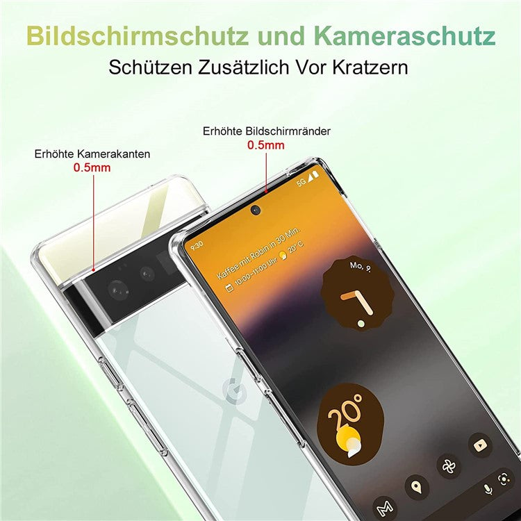 Lightweight Mobile Phone Case Clear Soft TPU Anti-Scratch Protective Phone Cover for Google Pixel 6a
