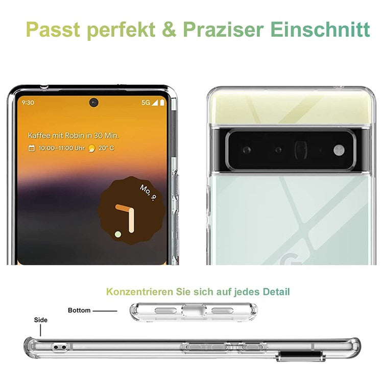 Lightweight Mobile Phone Case Clear Soft TPU Anti-Scratch Protective Phone Cover for Google Pixel 6a