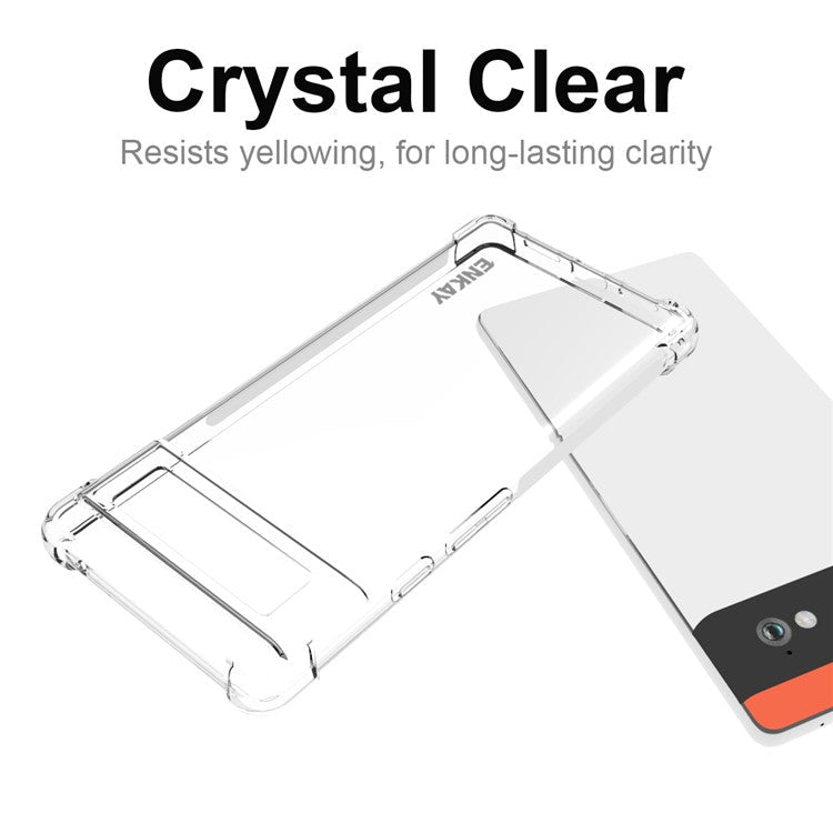 ENKAY HAT PRINCE Anti-slip Side Edge Crystal Clear Shell Reinforced Corners TPU Phone Case for Google Pixel 6