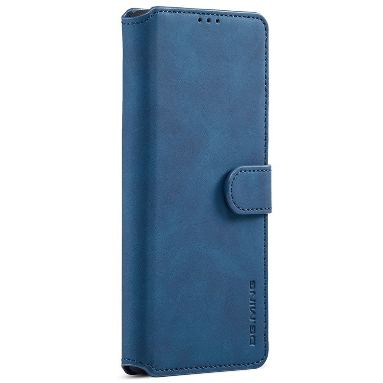 DG.MING Full Protection Retro Style PU Leather Cover Inner TPU Phone Case with Stand Wallet for Google Pixel 6 - Blue