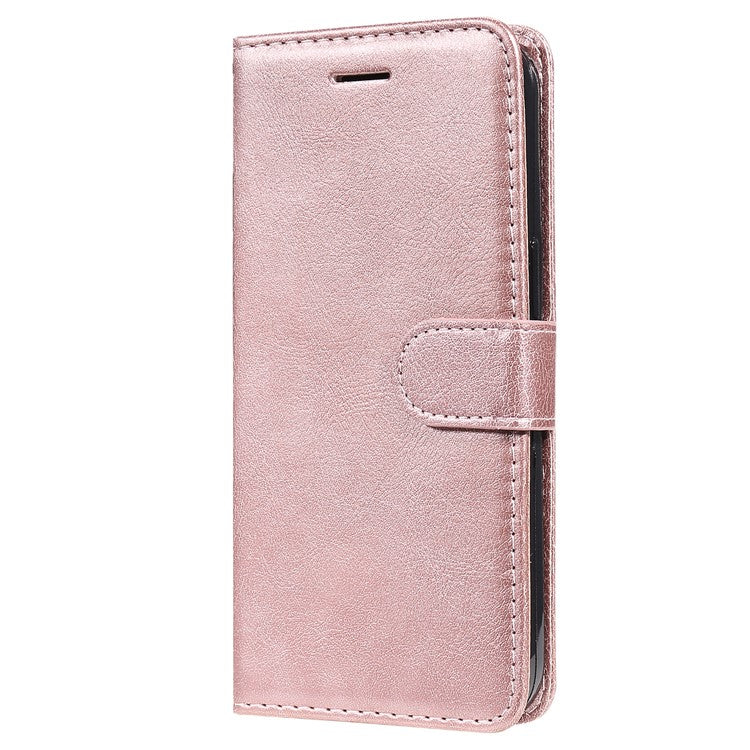 KT Leather Series-2 Stand Wallet Phone Case for Google Pixel 6a 5G, PU Leather + TPU All-round Protection Cover with Wrist Strap - Rose Gold