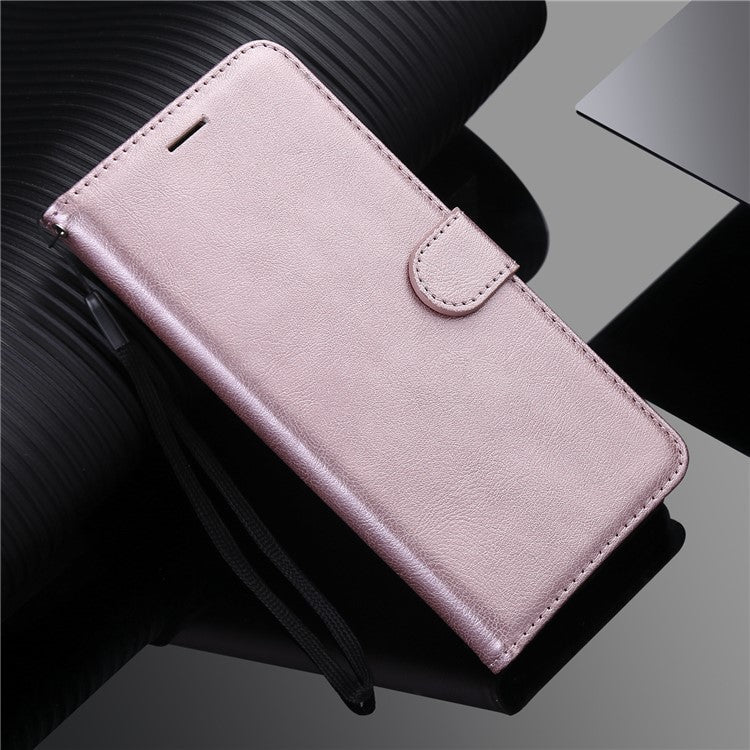 KT Leather Series-2 Stand Wallet Phone Case for Google Pixel 6a 5G, PU Leather + TPU All-round Protection Cover with Wrist Strap - Rose Gold