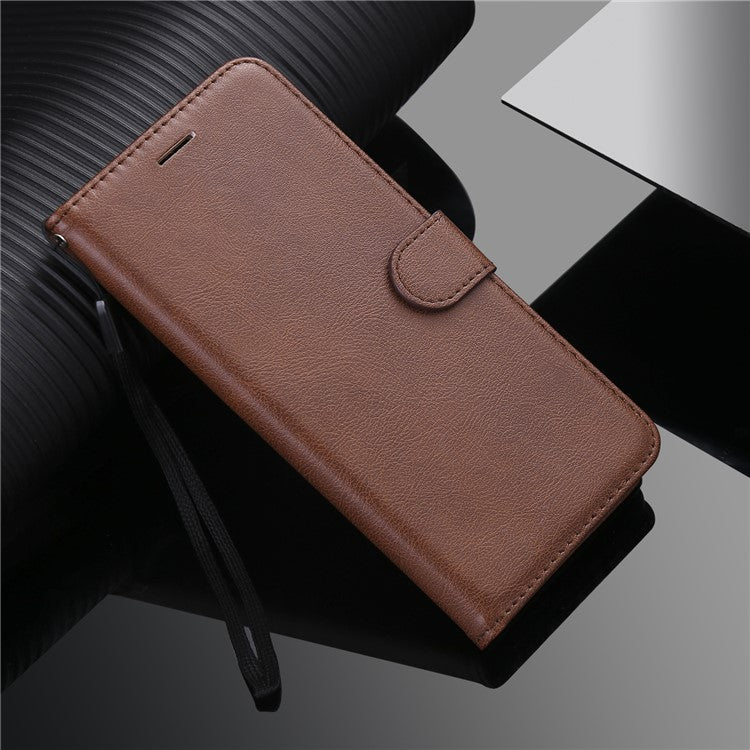 KT Leather Series-2 Stand Wallet Phone Case for Google Pixel 6a 5G, PU Leather + TPU All-round Protection Cover with Wrist Strap - Brown