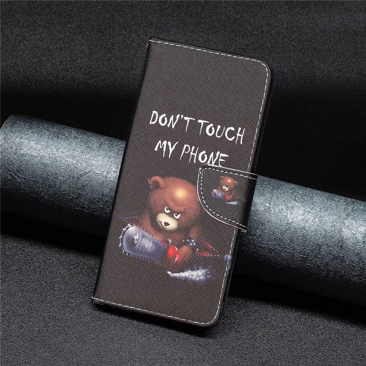 BF Pattern Printing Leather Series-1 for Google Pixel 7 Pro 5G Leather Phone Case with Stand Wallet - Bear