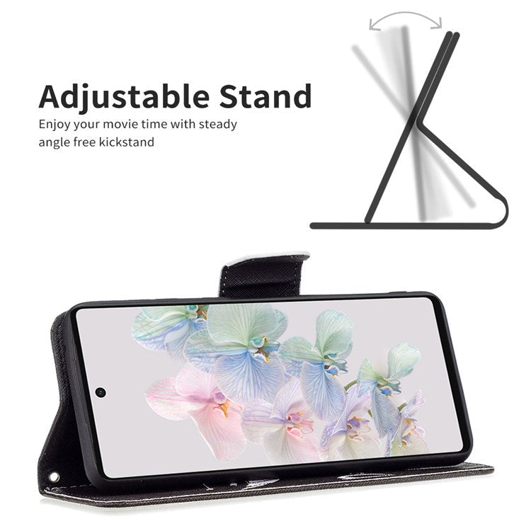 BF Pattern Printing Leather Series-1 for Google Pixel 7 Pro 5G Leather Phone Case with Stand Wallet - Don't Touch My Phone