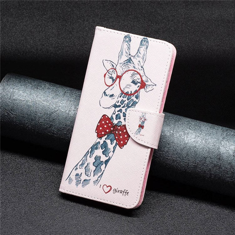 BF Pattern Printing Leather Series-1 for Google Pixel 7 Pro 5G Leather Phone Case with Stand Wallet - Giraffe