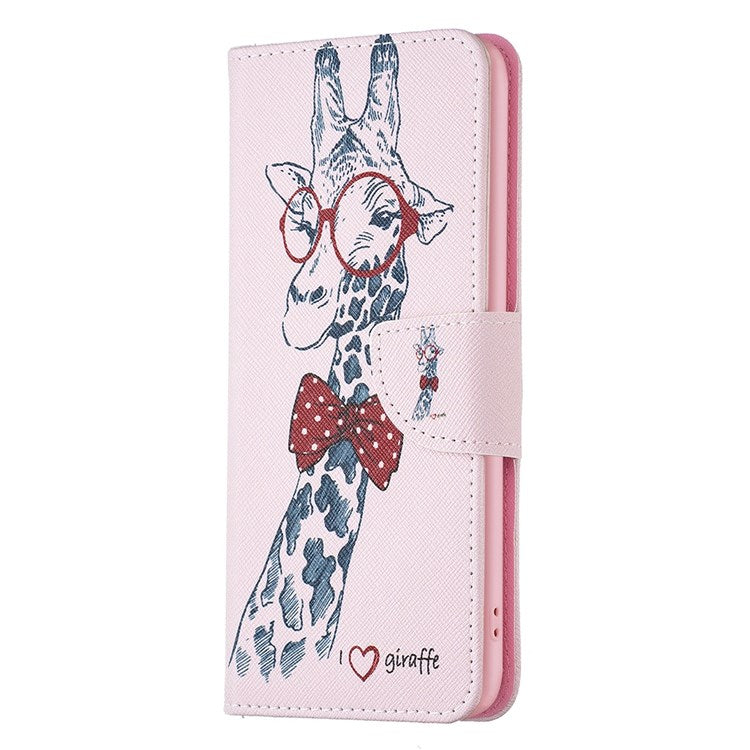BF Pattern Printing Leather Series-1 for Google Pixel 7 Pro 5G Leather Phone Case with Stand Wallet - Giraffe