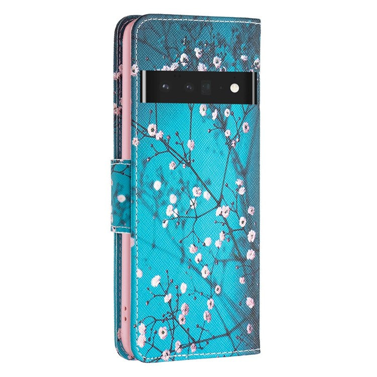 BF Pattern Printing Leather Series-1 for Google Pixel 7 Pro 5G Leather Phone Case with Stand Wallet - Winter Sweet