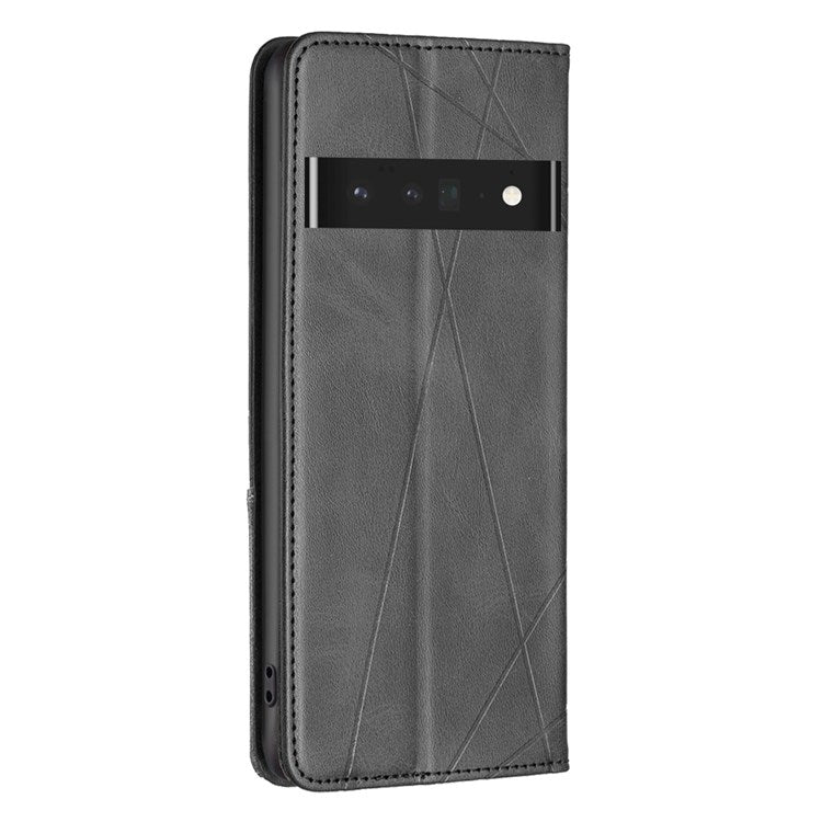 BF Imprinting Pattern Series-1 for Google Pixel 7 Pro 5GPU Leather Flip Cover Rhombus Pattern Imprinted Stand Phone Case with Card Holder - Black
