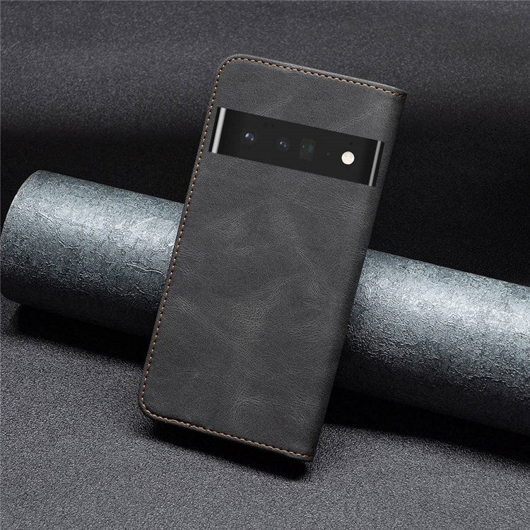 BINFEN COLOR BF Leather Series-5 for Google Pixel 7 Pro 5G RFID Blocking Wallet Phone CasePU Leather Stand Folio Cover - Black