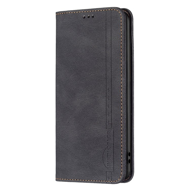 BINFEN COLOR BF Leather Series-5 for Google Pixel 7 Pro 5G RFID Blocking Wallet Phone CasePU Leather Stand Folio Cover - Black