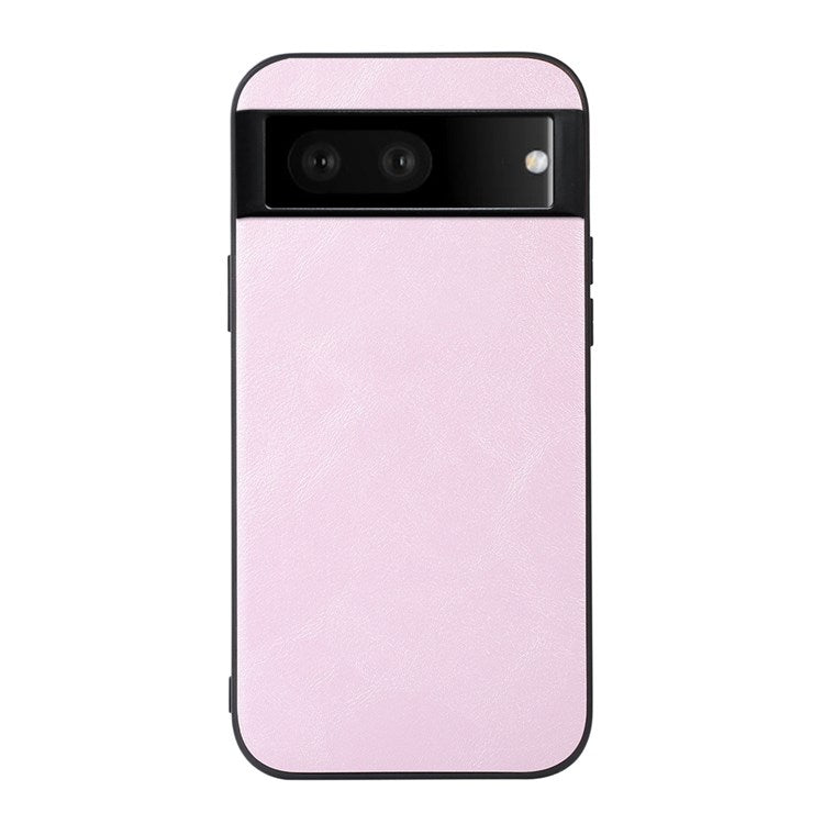 Textured PU Leather Coated Hybrid Case for Google Pixel 7, Slim Light Phone Back Cover Drop Protection Accessory - Pink