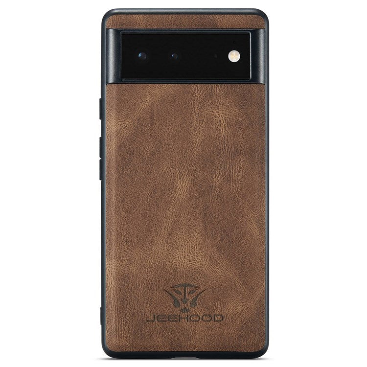 JEEHOOD Detachable Wallet Phone Case for Google Pixel 7, Kickstand PU Leather Coated TPU Shell - Brown