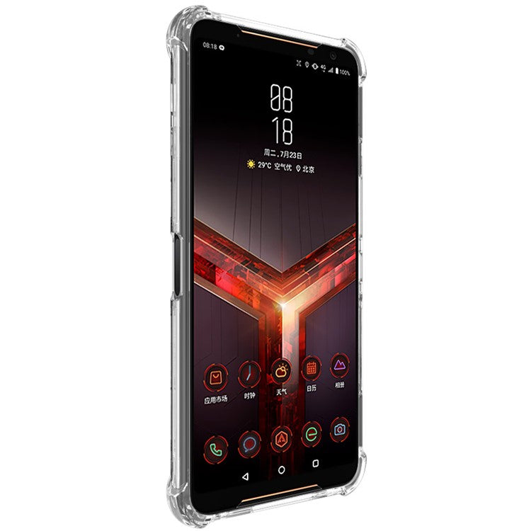 IMAK for Asus ROG Phone II ZS660KL TPU Cover + Explosion-proof Screen Film - Transparent