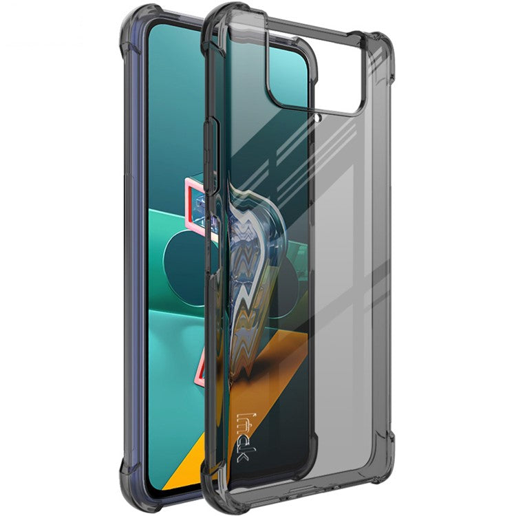 IMAK Airbag Shockproof TPU Cover + Screen Film for Asus Zenfone 7 ZS670KS/Zenfone 7 Pro ZS671KS - Grey
