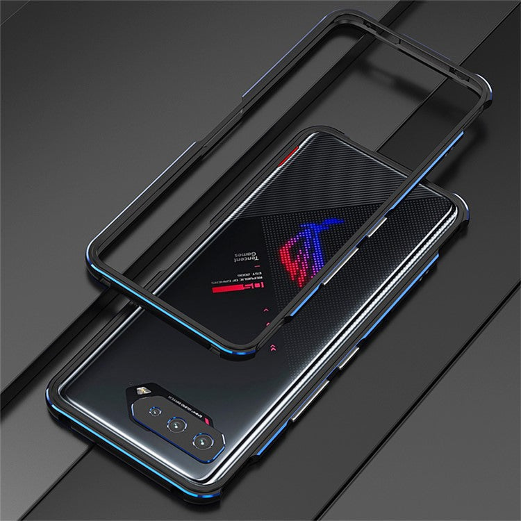 Metal Frame Protective Phone Cover for Asus ROG Phone 5 - Black/Blue