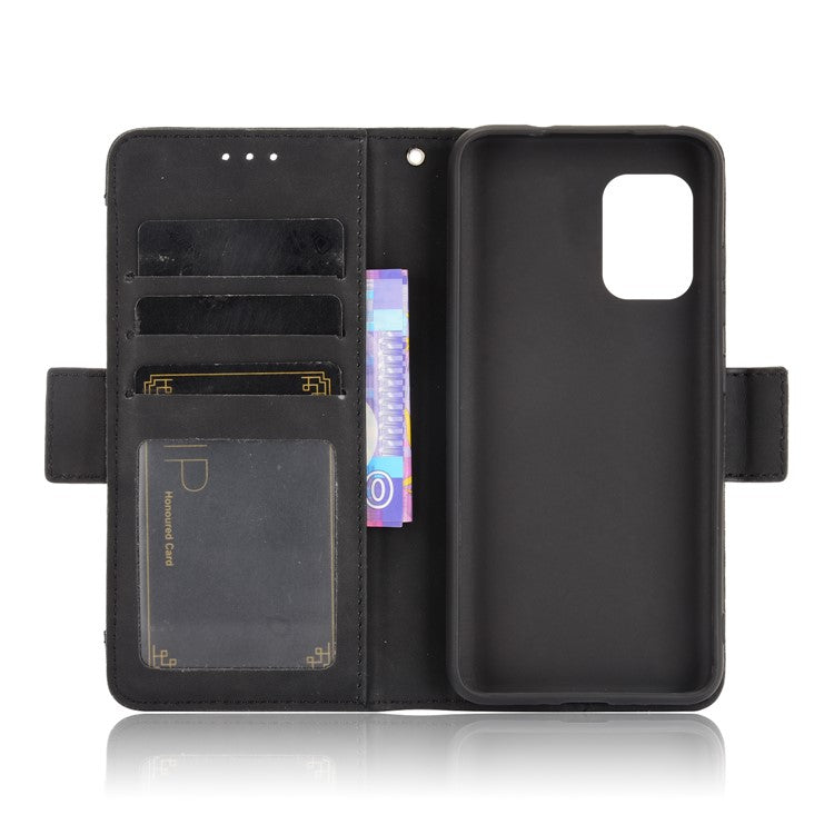 Multiple Card Slots Wallet Stand Leather Protection Phone Case Shell for Asus Zenfone 8 ZS590KS - Black
